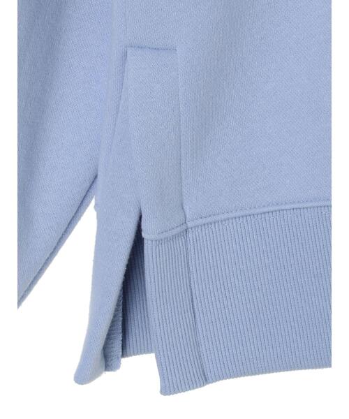 Green　Parks（グリーンパークス）の「裏起毛サイドスリットプルオーバー＊（スウェット・レディース・ブラック/サックスブルー/アイボリー・FREE）」の8枚目の写真