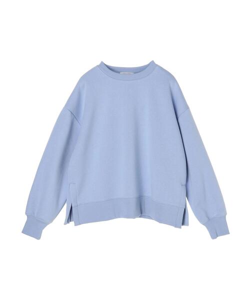 Green　Parks（グリーンパークス）の「裏起毛サイドスリットプルオーバー＊（スウェット・レディース・ブラック/サックスブルー/アイボリー・FREE）」の4枚目の写真