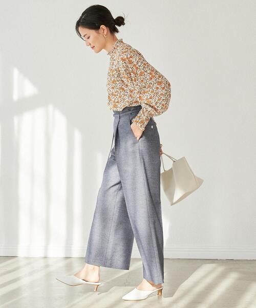 green label relaxing（グリーンレーベルリラクシング）の「コットニー タック ワイド パンツ（その他パンツ・レディース・ネイビー/ライム/ナチュラル・40/38/42/36/34）」の19枚目の写真