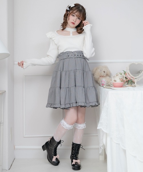 DearMyLove(ディアマイラブ)の「十字架リブチョーカーニットトップス DearMyLove(ディアマイラブ)の「十字架リブチョーカーニットトップス