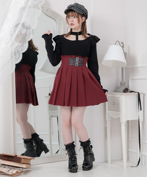 DearMyLove(ディアマイラブ)の「十字架リブチョーカーニットトップス(ニット/セーター・レディース・ブラック/ベビーピンク/ホワイト/パープル・LARGE/MEDIUM/XX-LARGE/X-LARGE)」の16枚目の写真