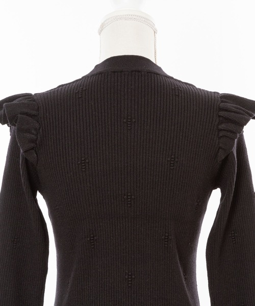 DearMyLove(ディアマイラブ)の「十字架リブチョーカーニットトップス(ニット/セーター・レディース・ブラック/ベビーピンク/ホワイト/パープル・LARGE/MEDIUM/XX-LARGE/X-LARGE)」の8枚目の写真