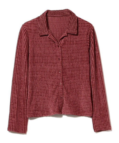 Ray BEAMS（レイビームス）の「Ray BEAMS / ベロア ボーダー シャツ（シャツ/ブラウス・レディース・ブラック/レッド系その他・ONE SIZE）」の13枚目の写真