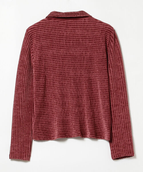 Ray BEAMS（レイビームス）の「Ray BEAMS / ベロア ボーダー シャツ（シャツ/ブラウス・レディース・ブラック/レッド系その他・ONE SIZE）」の14枚目の写真