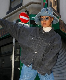 RIEHATA × atmospink モノグラムデニムジャケット 【SP】