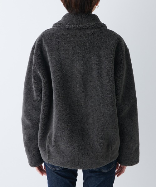 LE GLAZIK（ルグラジック）の「LE GLAZIK(ルグラジック)　フェイクムートンジャケット（ムートンコート・レディース・チャコールグレー・FREE）」の11枚目の写真