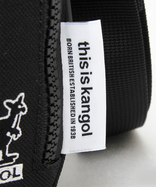 KANGOL（カンゴール）の「2層式 ロゴ刺繍 ポリエステル スクエア ミニショルダーバッグ（ショルダーバッグ・メンズ・ブラック・FREE）」の12枚目の写真