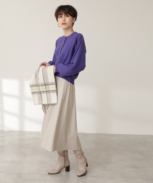 N.(N. Natural Beauty Basic)(エヌエヌナチュラルビューティーベーシック)の「【S Size Line】◆ウォームタッチトラペーズスカート(スカート・レディース・モカ/ナチュラル/モーブ系・SMALL/MEDIUM)」の13枚目の写真