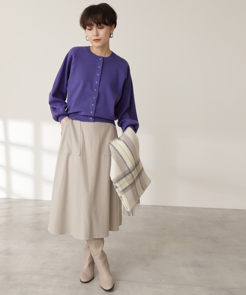 N.(N. Natural Beauty Basic)(エヌエヌナチュラルビューティーベーシック)の「【S Size Line】◆ウォームタッチトラペーズスカート(スカート・レディース・モカ/ナチュラル/モーブ系・SMALL/MEDIUM)」の10枚目の写真