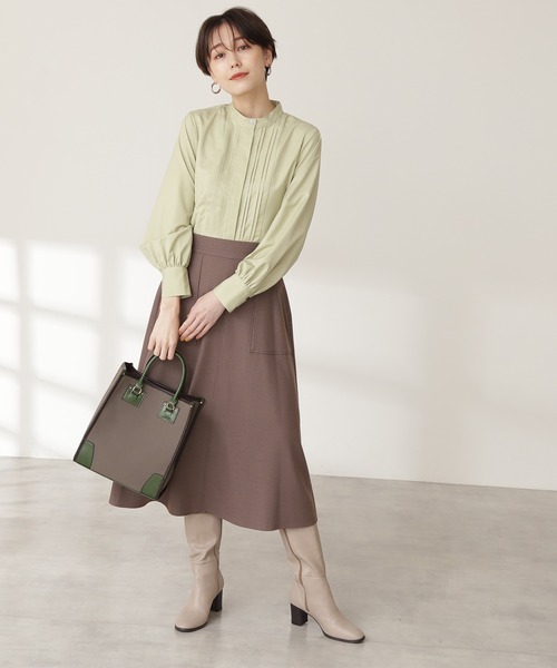 N.(N. Natural Beauty Basic)(エヌエヌナチュラルビューティーベーシック)の「【S Size Line】◆ウォームタッチトラペーズスカート(スカート・レディース・モカ/ナチュラル/モーブ系・SMALL/MEDIUM)」の15枚目の写真