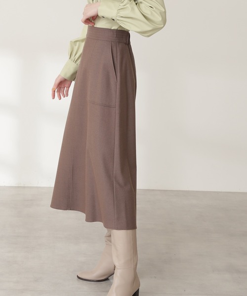 N.(N. Natural Beauty Basic)(エヌエヌナチュラルビューティーベーシック)の「【S Size Line】◆ウォームタッチトラペーズスカート(スカート・レディース・モカ/ナチュラル/モーブ系・SMALL/MEDIUM)」の16枚目の写真