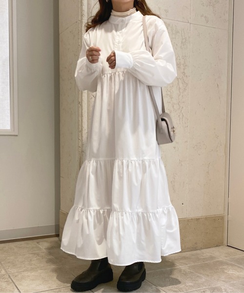 apres jour（アプレジュール）の「ティアードシャツワンピース【ZOZOTOWN限定アイテム】（ワンピース・レディース・グリーン系その他/ベージュ/オフホワイト/ブラック・X-LARGE/MEDIUM/SMALL）」の13枚目の写真