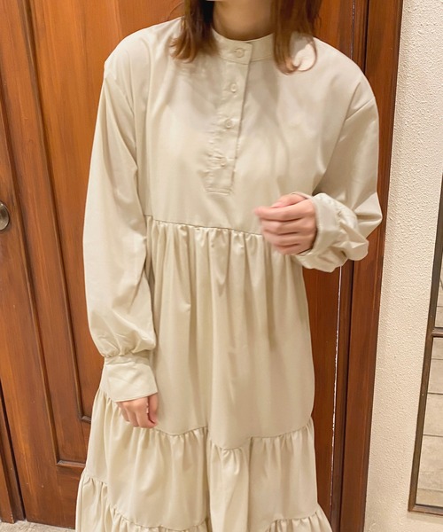 apres jour（アプレジュール）の「ティアードシャツワンピース【ZOZOTOWN限定アイテム】（ワンピース・レディース・グリーン系その他/ベージュ/オフホワイト/ブラック・X-LARGE/MEDIUM/SMALL）」の18枚目の写真