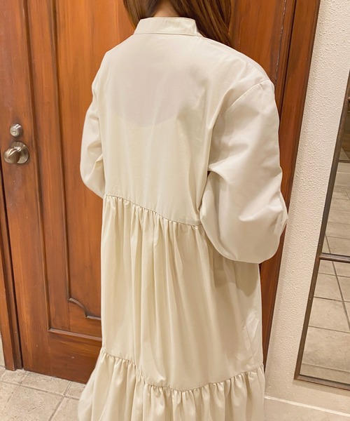 apres jour（アプレジュール）の「ティアードシャツワンピース【ZOZOTOWN限定アイテム】（ワンピース・レディース・グリーン系その他/ベージュ/オフホワイト/ブラック・X-LARGE/MEDIUM/SMALL）」の19枚目の写真