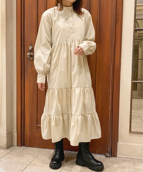 apres jour（アプレジュール）の「ティアードシャツワンピース【ZOZOTOWN限定アイテム】（ワンピース・レディース・グリーン系その他/ベージュ/オフホワイト/ブラック・X-LARGE/MEDIUM/SMALL）」の20枚目の写真