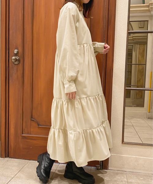 apres jour（アプレジュール）の「ティアードシャツワンピース【ZOZOTOWN限定アイテム】（ワンピース・レディース・グリーン系その他/ベージュ/オフホワイト/ブラック・X-LARGE/MEDIUM/SMALL）」の22枚目の写真