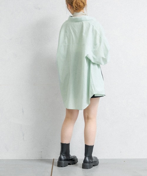 OLIVE des OLIVE(オリーブデオリーブ)の「ストライプシャツ(シャツ/ブラウス・レディース・ネイビー/オフホワイト/オレンジ/ブルー/ミント/ピンク系その他・FREE)」の16枚目の写真