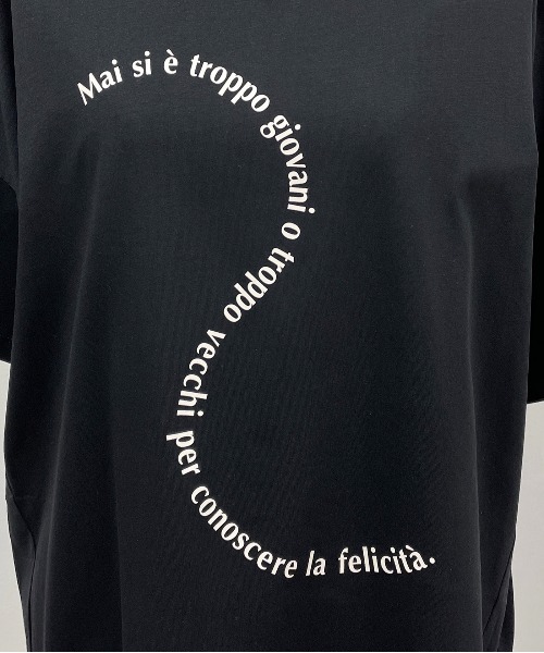 LUGIVA（ルギヴァ）の「ウェーブロゴTシャツ（Tシャツ/カットソー・レディース・ブラック/ベージュ/オフホワイト・M）」の14枚目の写真