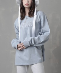 SPINNS | 【ゆったりシルエット】3Dワンポイント刺繍 ロングスリーブTシャツ(Tシャツ/カットソー)