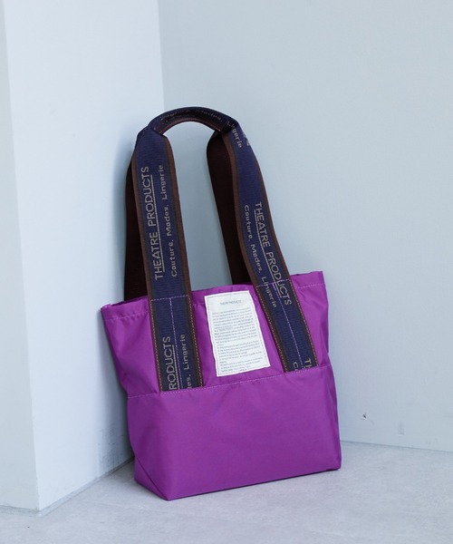 THEATRE PRODUCTS(シアタープロダクツ)の「【新色追加】THEATRE PRODUCTS / Dailyrusset別注 / ジャガードテープバッグ(M)(トートバッグ・レディース・ホワイト/ブラック×グレー/カーキ/ピンク/グレー/ブラック/グリーン/ピンク系2/ベージュ/ブラウン/ホワイト×ネイビー/ネイビー/オレンジ系1/パープル・FREE)」の11枚目の写真
