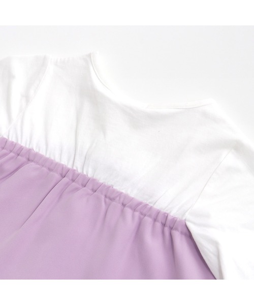 JENNI love（ジェニィラブ）の「前ボタンドッキングワンピ（ワンピース・キッズ・ベージュ/ラベンダー・140cm/160cm/150cm/130cm）」の11枚目の写真
