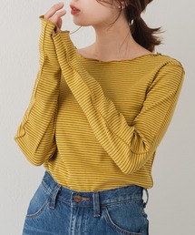 Kastane | テレコボーダークルーインナー(Tシャツ/カットソー)