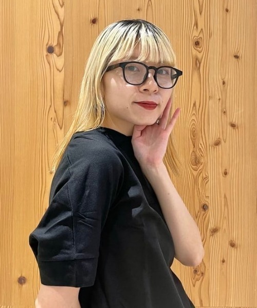 B:MING by BEAMS(ビーミングバイビームス)の「太フレームクリア メガネ(サングラス・レディース・ブラック・ONE SIZE)」の2枚目の写真