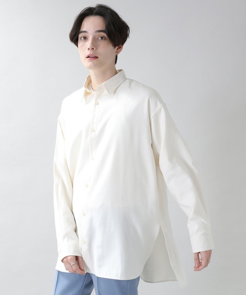 RAGEBLUE(レイジブルー)の「サイドスリット/ロングシャツ/262460(シャツ/ブラウス・メンズ・ブラック/ホワイト/ダークグリーン/パープル・LARGE/MEDIUM)」の6枚目の写真