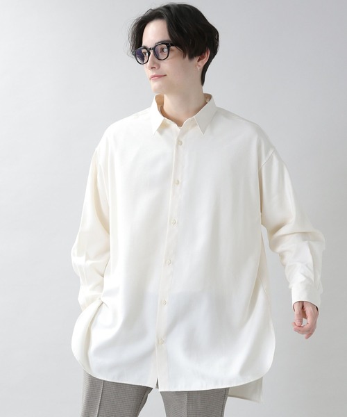RAGEBLUE(レイジブルー)の「サイドスリット/ロングシャツ/262460(シャツ/ブラウス・メンズ・ブラック/ホワイト/ダークグリーン/パープル・LARGE/MEDIUM)」の8枚目の写真