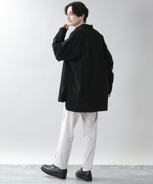 RAGEBLUE(レイジブルー)の「サイドスリット/ロングシャツ/262460(シャツ/ブラウス・メンズ・ブラック/ホワイト/ダークグリーン/パープル・LARGE/MEDIUM)」の12枚目の写真