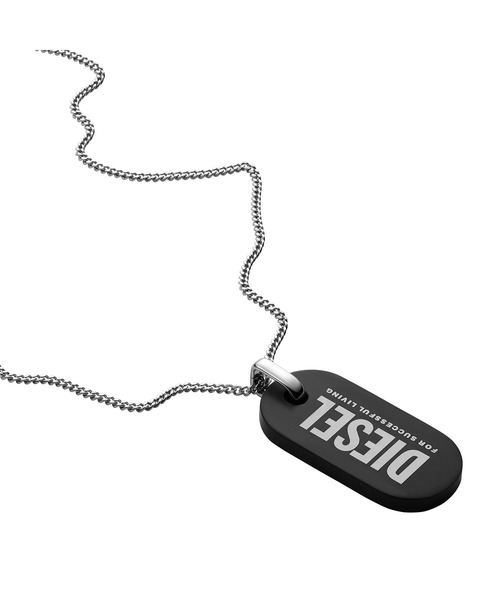 DIESEL ネックレス DX1349040 シルバー×ブラック DIESEL ディーゼル ペンダント ネックレス DX1349040 ブラック