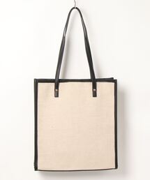 Samansa Mos2 blue | 合皮パイピングトートバッグ(トートバッグ)