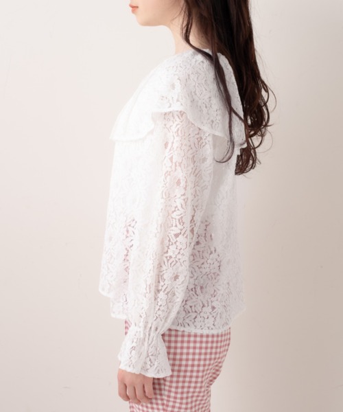 OLIVE des OLIVE（オリーブデオリーブ）の「レースフリルブラウス（シャツ/ブラウス・レディース・ブラック/オフホワイト・FREE）」の16枚目の写真