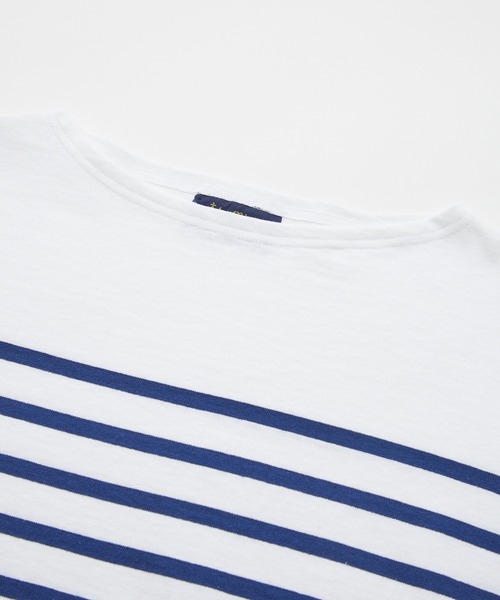 NIMES(ニーム)の「Leminor ボーダー パネル(Tシャツ/カットソー・レディース・ネイビー/ピンク/ブルー/チャコールグレー・FREE)」の12枚目の写真