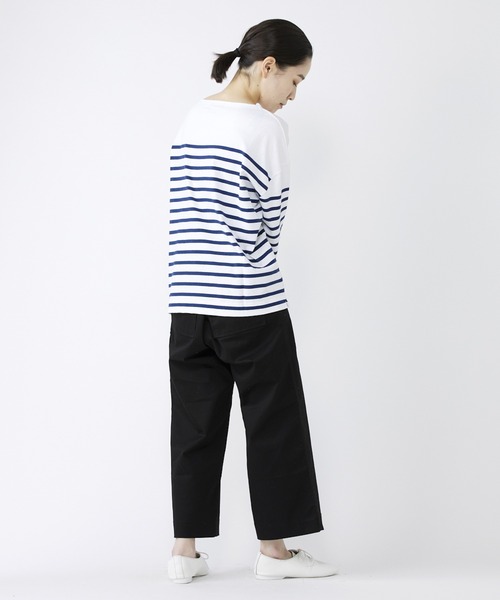 NIMES(ニーム)の「Leminor ボーダー パネル(Tシャツ/カットソー・レディース・ネイビー/ピンク/ブルー/チャコールグレー・FREE)」の6枚目の写真