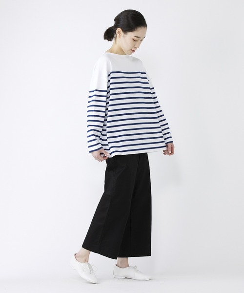 NIMES(ニーム)の「Leminor ボーダー パネル(Tシャツ/カットソー・レディース・ネイビー/ピンク/ブルー/チャコールグレー・FREE)」の13枚目の写真