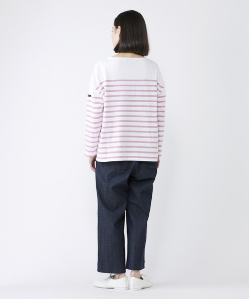 NIMES(ニーム)の「Leminor ボーダー パネル(Tシャツ/カットソー・レディース・ネイビー/ピンク/ブルー/チャコールグレー・FREE)」の14枚目の写真