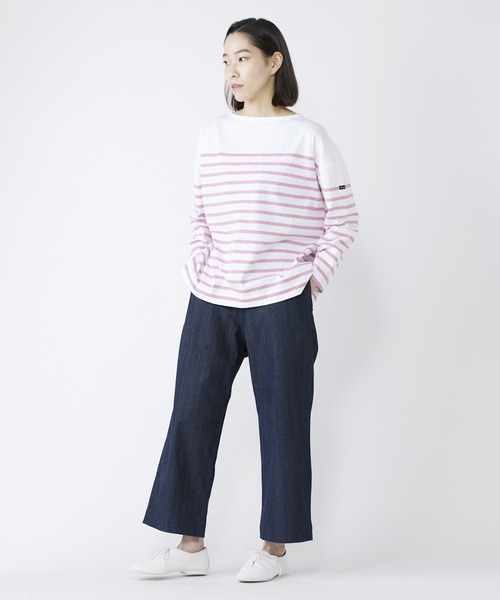 NIMES(ニーム)の「Leminor ボーダー パネル(Tシャツ/カットソー・レディース・ネイビー/ピンク/ブルー/チャコールグレー・FREE)」の21枚目の写真