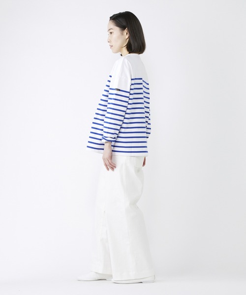 NIMES(ニーム)の「Leminor ボーダー パネル(Tシャツ/カットソー・レディース・ネイビー/ピンク/ブルー/チャコールグレー・FREE)」の20枚目の写真