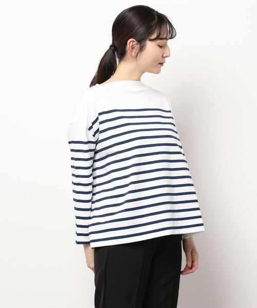 NIMES(ニーム)の「Leminor ボーダー パネル(Tシャツ/カットソー・レディース・ネイビー/ピンク/ブルー/チャコールグレー・FREE)」の18枚目の写真