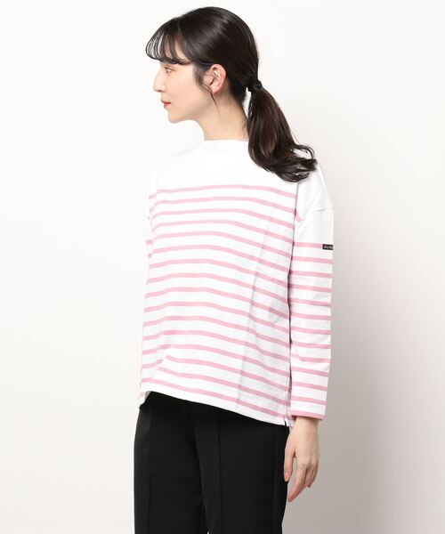 NIMES(ニーム)の「Leminor ボーダー パネル(Tシャツ/カットソー・レディース・ネイビー/ピンク/ブルー/チャコールグレー・FREE)」の8枚目の写真