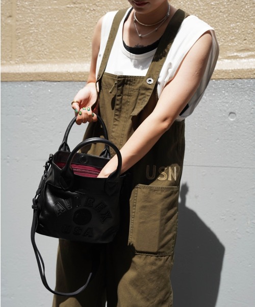 AVIREX（アヴィレックス）の「VARSITY LEATHER MINI-TOTE BAG