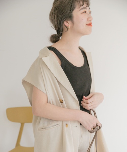 ITEMS URBANRESEARCH（アイテムズ アーバンリサーチ）の「ニットタンクトップ（タンクトップ・レディース・ブラック/ブラウン/ミント/グレー系その他・FREE）」の8枚目の写真