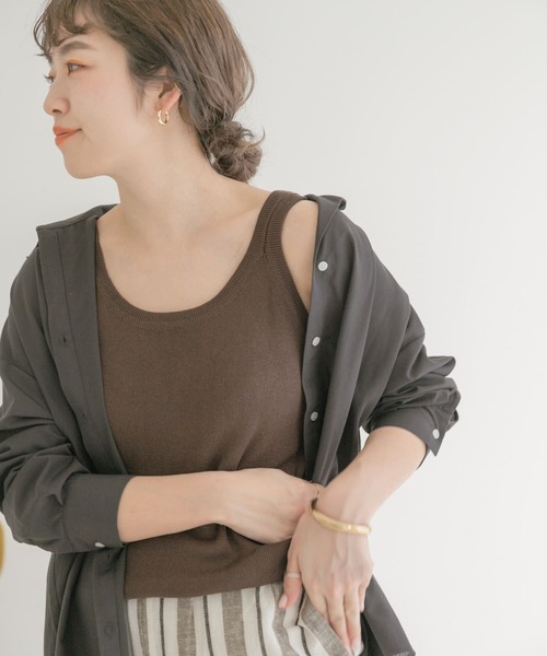 ITEMS URBANRESEARCH（アイテムズ アーバンリサーチ）の「ニットタンクトップ（タンクトップ・レディース・ブラック/ブラウン/ミント/グレー系その他・FREE）」の11枚目の写真