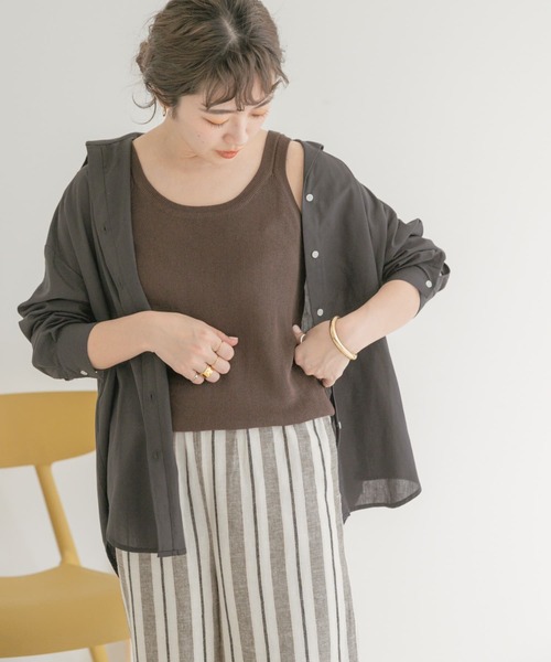 ITEMS URBANRESEARCH（アイテムズ アーバンリサーチ）の「ニットタンクトップ（タンクトップ・レディース・ブラック/ブラウン/ミント/グレー系その他・FREE）」の13枚目の写真