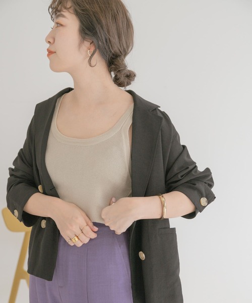 ITEMS URBANRESEARCH（アイテムズ アーバンリサーチ）の「ニットタンクトップ（タンクトップ・レディース・ブラック/ブラウン/ミント/グレー系その他・FREE）」の14枚目の写真
