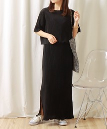 libelle more | クリスタルプリーツスムースプルオーバー+キャミワンピース　セット(ワンピース)