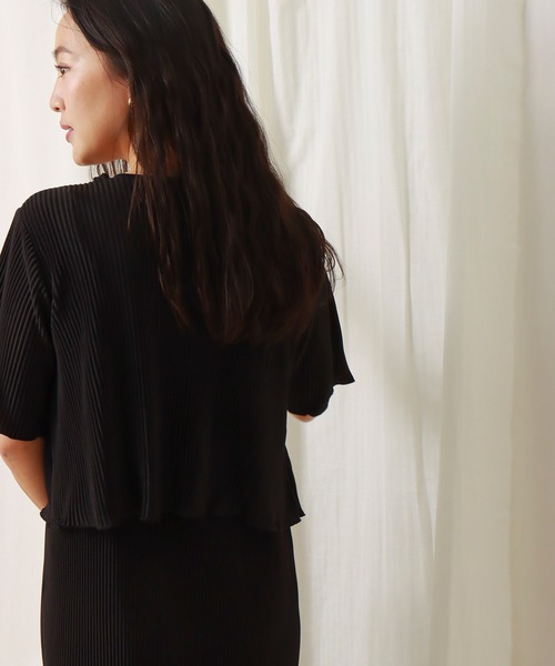 libelle more（リベル モア）の「クリスタルプリーツスムースプルオーバー+キャミワンピース　セット（ワンピース・レディース・ブラック/モカ/ベージュ・M/L）」の11枚目の写真