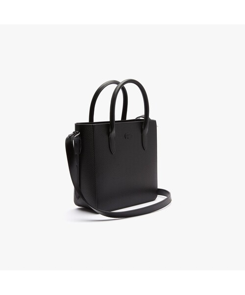 LACOSTE(ラコステ)の「シャンタコクラシックス ピケレザースモールショルダーバッグ(ショルダーバッグ・レディース・ブラック/ピンクベージュ・FREE)」の4枚目の写真
