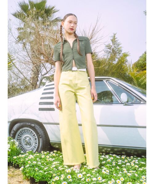 EMODA（エモダ）の「コンパクトショートシャツトップ（シャツ/ブラウス・レディース・ブラック/イエロー/その他/その他1・FREE）」の7枚目の写真